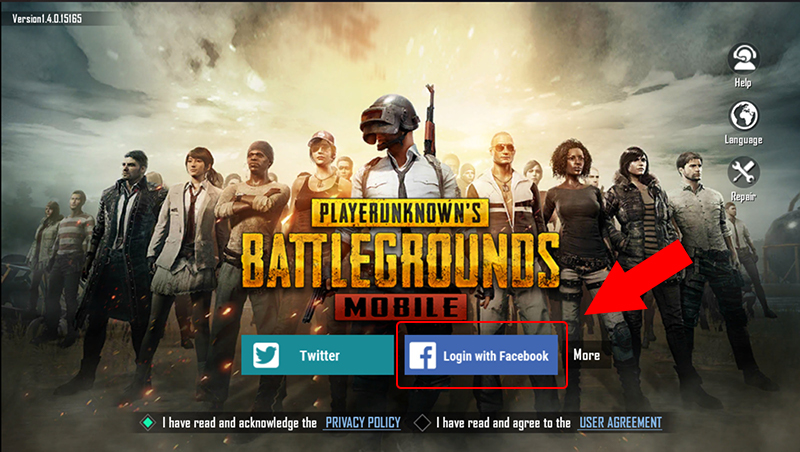 Đăng nhập PUBG bằng tài khoản mạng xã hội